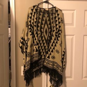 Western cardigan with fringe